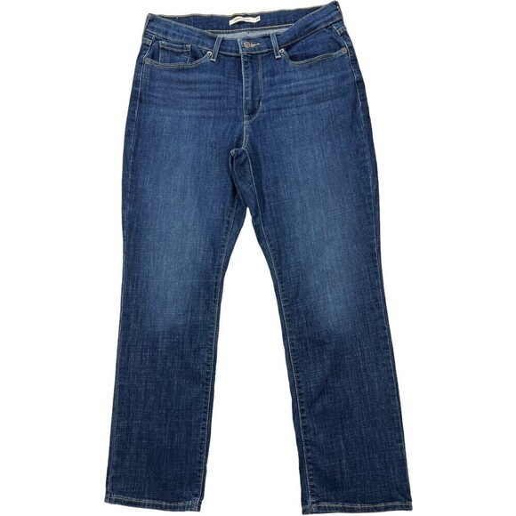 Levis Classic Straight Women Stretch Jeans Blue Size‎ 8S W29 L28 - Picture 1 of 11
